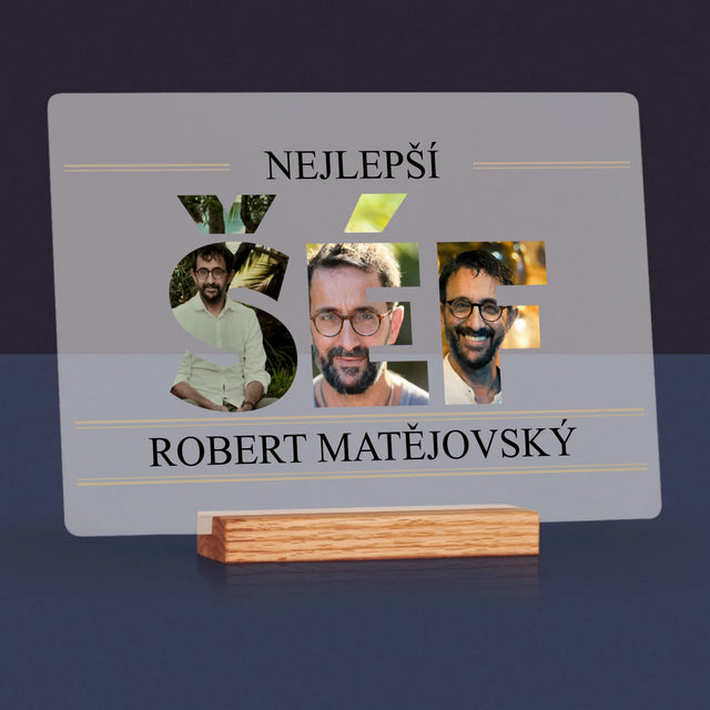 Slovo Z Fotek: Nejlepší Šéf 2 - Tisk Na Akrylovém Skle