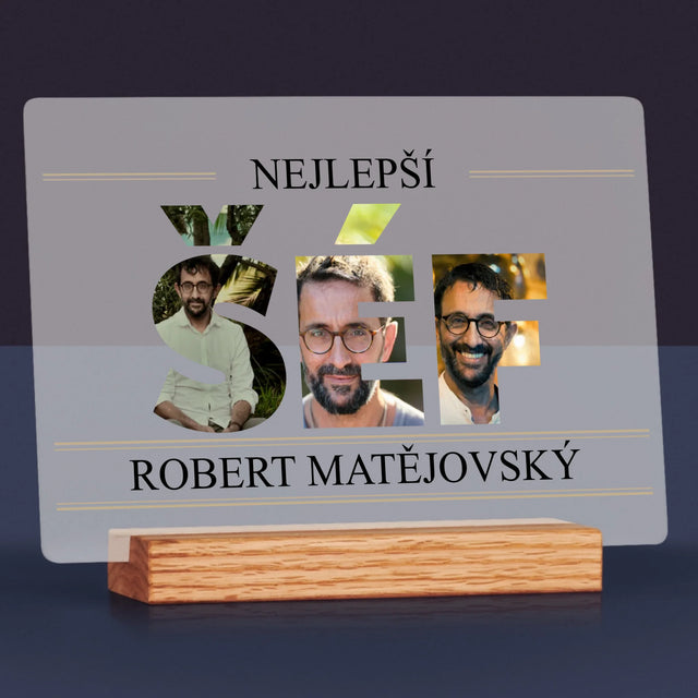 Slovo Z Fotek: Nejlepší Šéf 2 - Tisk Na Akrylovém Skle