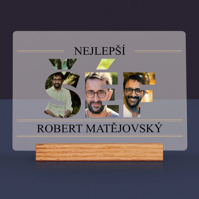 Slovo Z Fotek: Nejlepší Šéf 2 - Tisk Na Akrylovém Skle