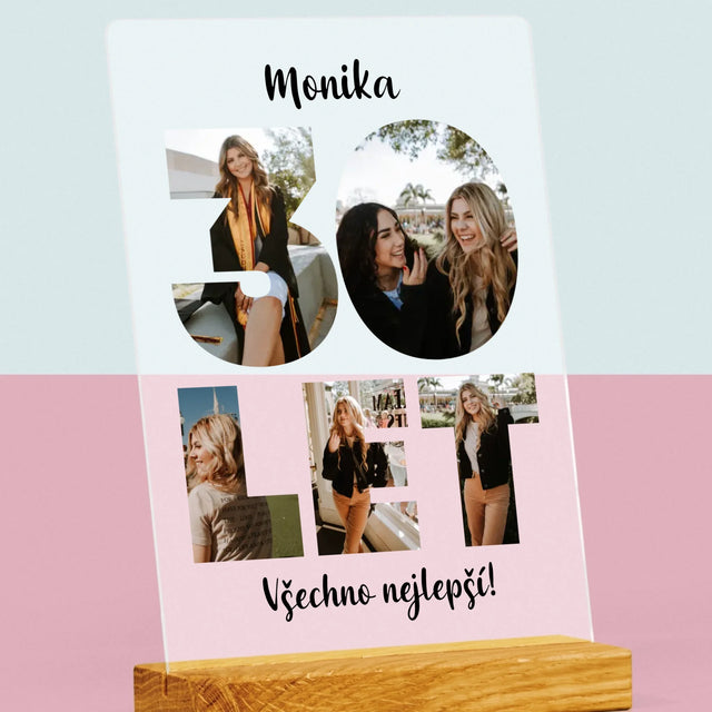 Slovo z fotografií: 18 let - tisk na akrylové sklo | CZ