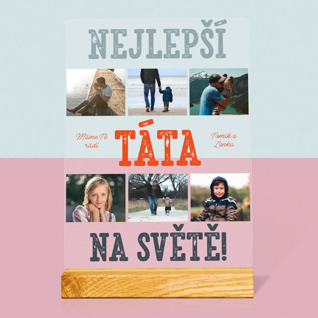 Fotokoláž: Nejlepší Táta Na Světě Snímky - Tisk Na Akrylovém Skle