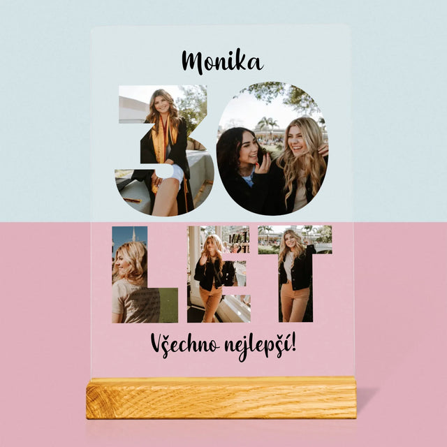 Slovo z fotografií: 18 let - tisk na akrylové sklo | CZ