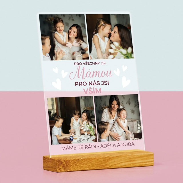 Fotokoláž: Mami, Jsi Vším - Tisk Na Akrylovém Skle
