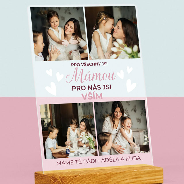 Fotokoláž: Mami, Jsi Vším - Tisk Na Akrylovém Skle