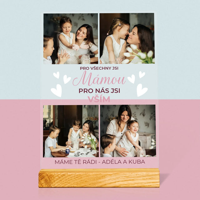 Fotokoláž: Mami, Jsi Vším - Tisk Na Akrylovém Skle