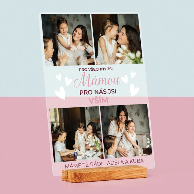 Fotokoláž: Mami, Jsi Vším - Tisk Na Akrylovém Skle