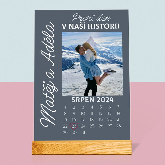 Fotka A Textem: První Den V Naší Historii - Tisk Na Akrylovém Skle