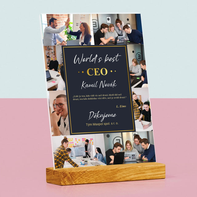 Fotokoláž: World’S Best Ceo - Tisk Na Akrylovém Skle