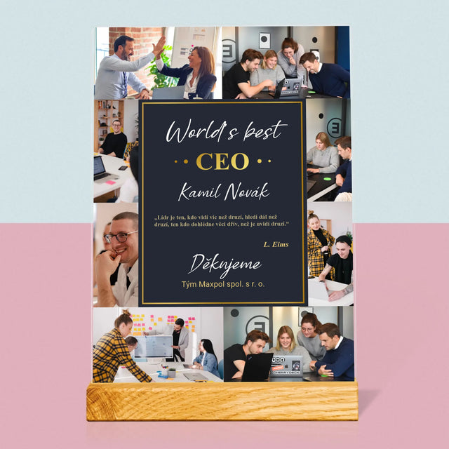 Fotokoláž: World’S Best Ceo - Tisk Na Akrylovém Skle