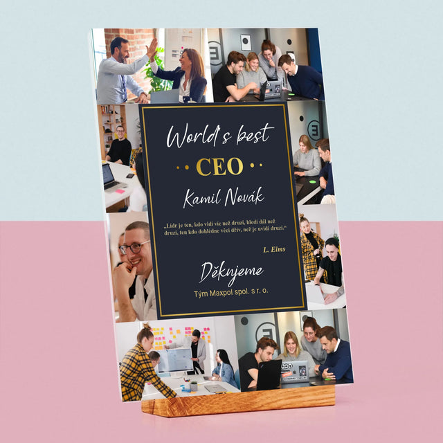 Fotokoláž: World’S Best Ceo - Tisk Na Akrylovém Skle