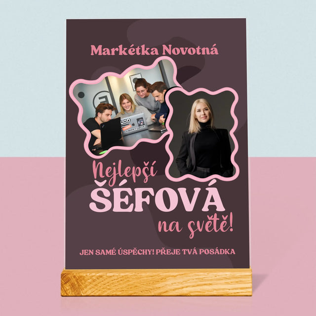 Fotokoláž: Nejlepší Šéfová - Tisk Na Akrylovém Skle