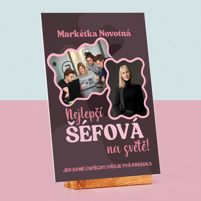 Fotokoláž: Nejlepší Šéfová - Tisk Na Akrylovém Skle