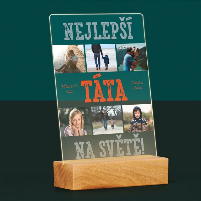 Fotokoláž: Nejlepší Táta Na Světě Snímky - Tisk Na Akrylovém Skle