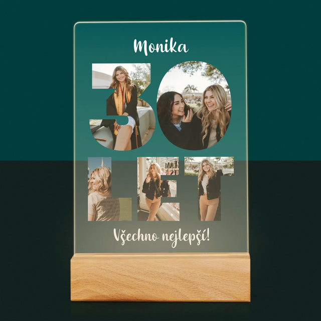 Slovo z fotografií: 18 let - tisk na akrylové sklo | CZ