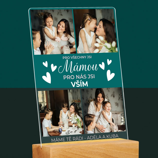 Fotokoláž: Mami, Jsi Vším - Tisk Na Akrylovém Skle