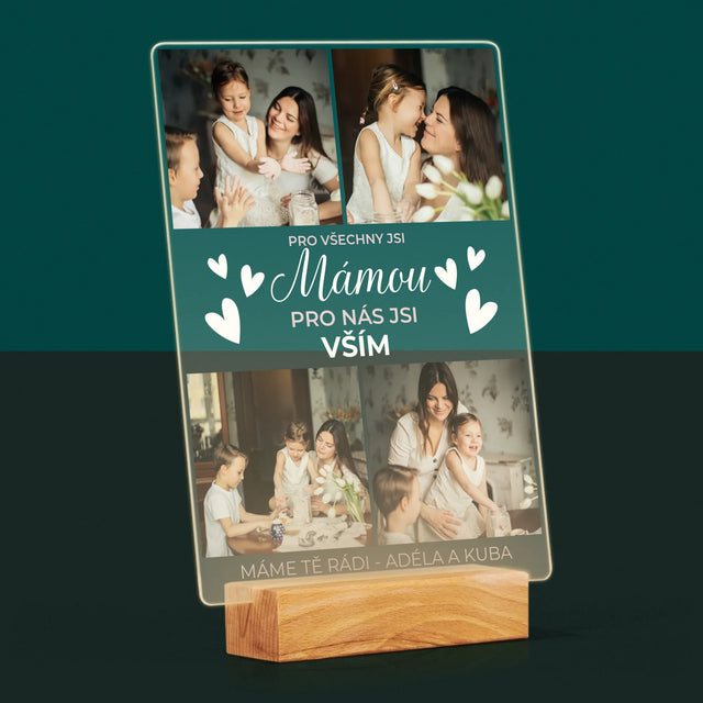 Fotokoláž: Mami, Jsi Vším - Tisk Na Akrylovém Skle