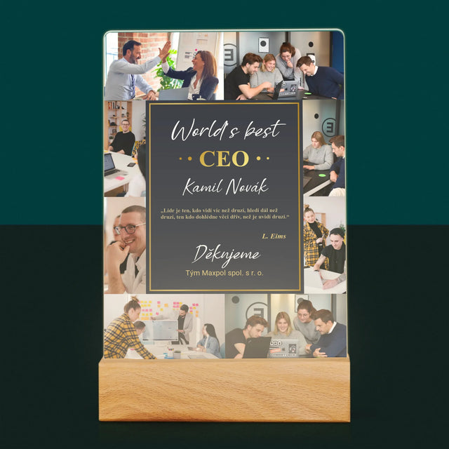 Fotokoláž: World’S Best Ceo - Tisk Na Akrylovém Skle