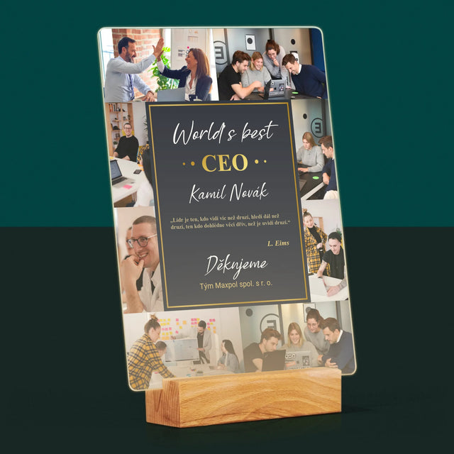 Fotokoláž: World’S Best Ceo - Tisk Na Akrylovém Skle
