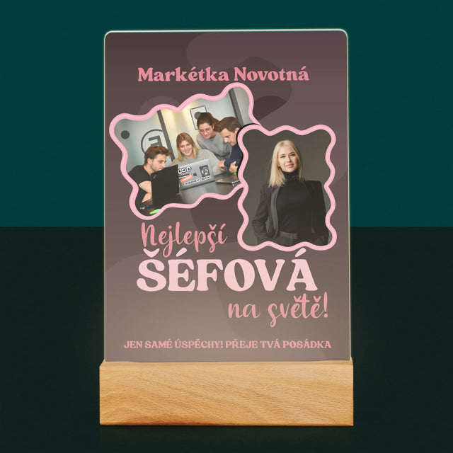 Fotokoláž: Nejlepší Šéfová - Tisk Na Akrylovém Skle