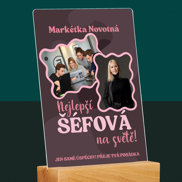 Fotokoláž: Nejlepší Šéfová - Tisk Na Akrylovém Skle