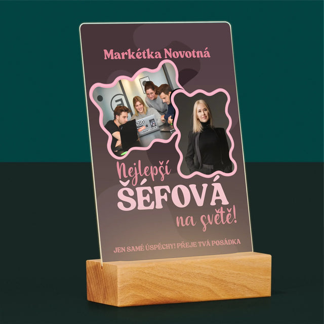 Fotokoláž: Nejlepší Šéfová - Tisk Na Akrylovém Skle