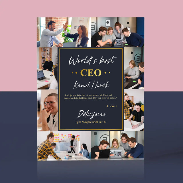 Fotokoláž: World’S Best Ceo - Akrylový Blok