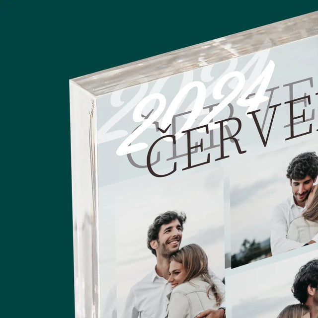 Fotokoláž: Mr&Mrs Datum - Akrylový Blok