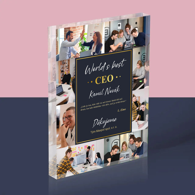 Fotokoláž: World’S Best Ceo - Akrylový Blok