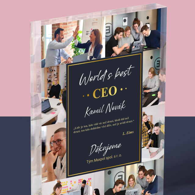 Fotokoláž: World’S Best Ceo - Akrylový Blok