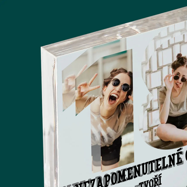 Slovo Z Fotek: 18. Narozeniny - Akrylový Blok