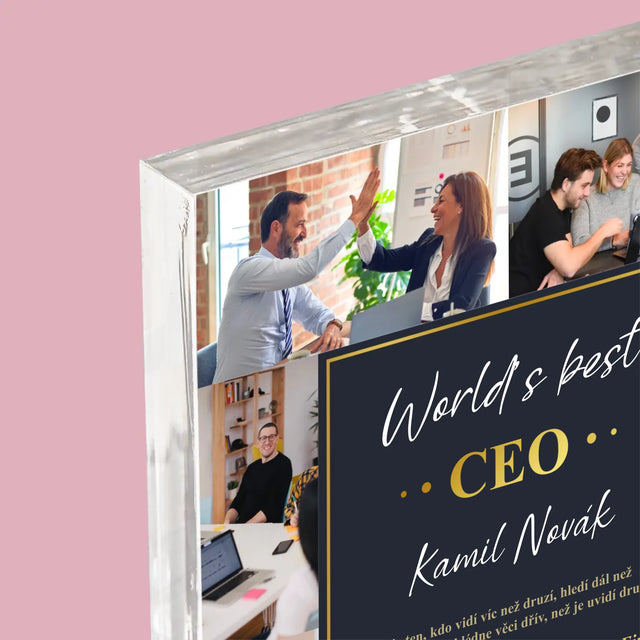Fotokoláž: World’S Best Ceo - Akrylový Blok