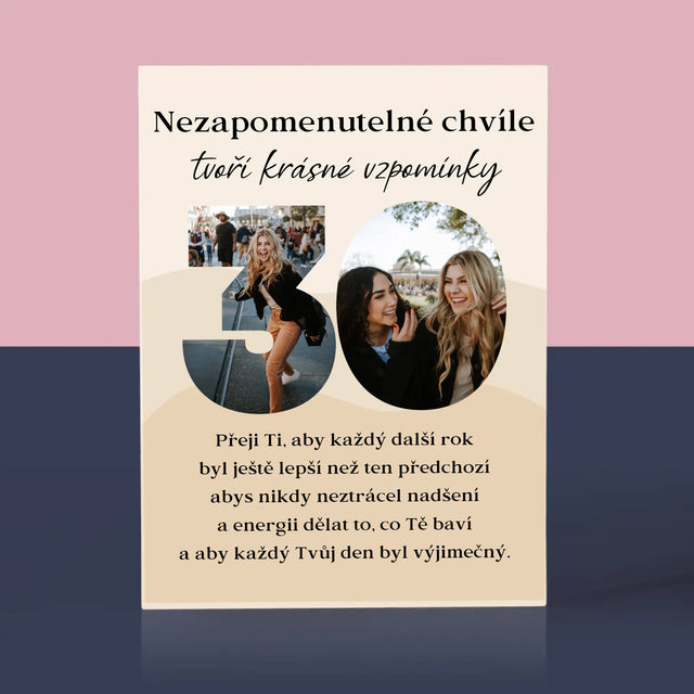 Slovo Z Fotek: 30. Narozeniny - Akrylový Blok