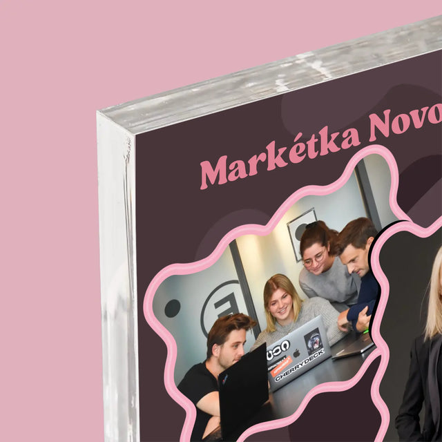 Fotokoláž: Nejlepší Šéfová - Akrylový Blok