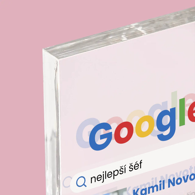 Fotka A Textem: Nejlepší Šéf Výsledek Google - Akrylový Blok