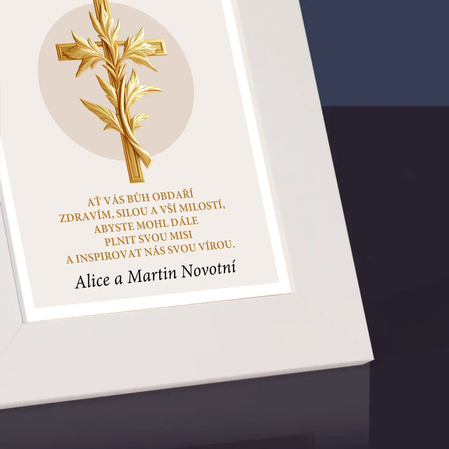 Jméno A Nápis: Poděkování Pro Kněze - Fotorámeček
