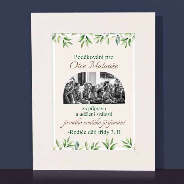 Fotka A Textem: Poděkování Pro Kněze Přijímání - Fotorámeček