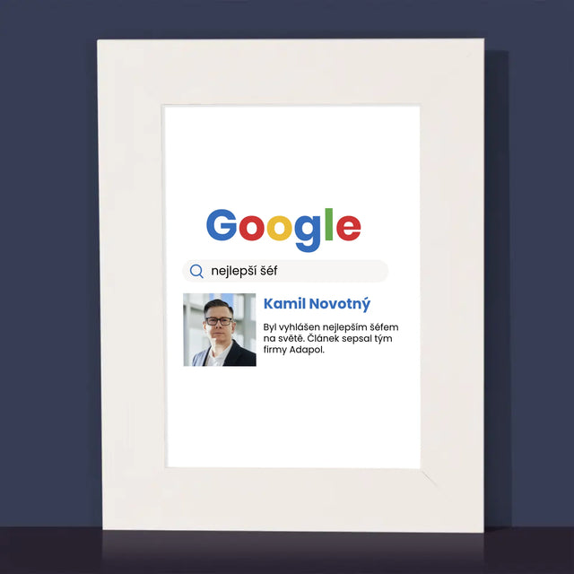 Fotka A Textem: Nejlepší Šéf Výsledek Google - Fotorámeček