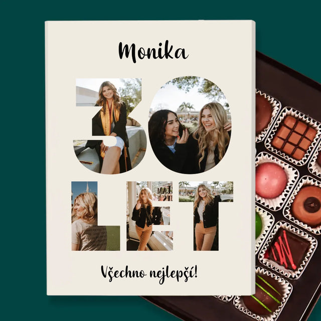 Slovo z fotografií: 18 let - personalizované pralinky | CZ