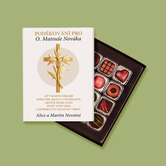 Jméno A Nápis: Poděkování Pro Kněze - Pralinky