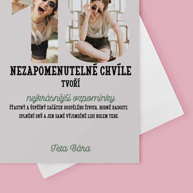 Slovo Z Fotek: 18. Narozeniny - Přání