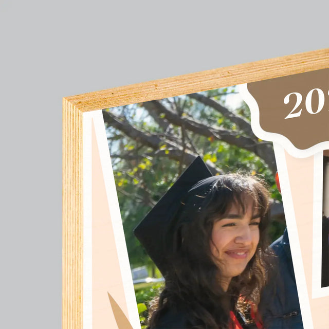 Fotokoláž: Paní Magistra - Tisk Na Dřevo