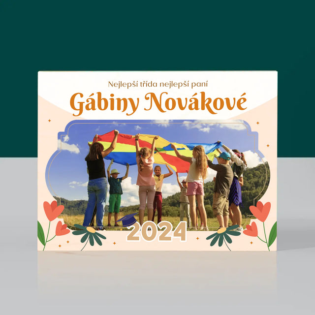 Fotka A Textem: Nejlepší Třída - Tisk Na Dřevo