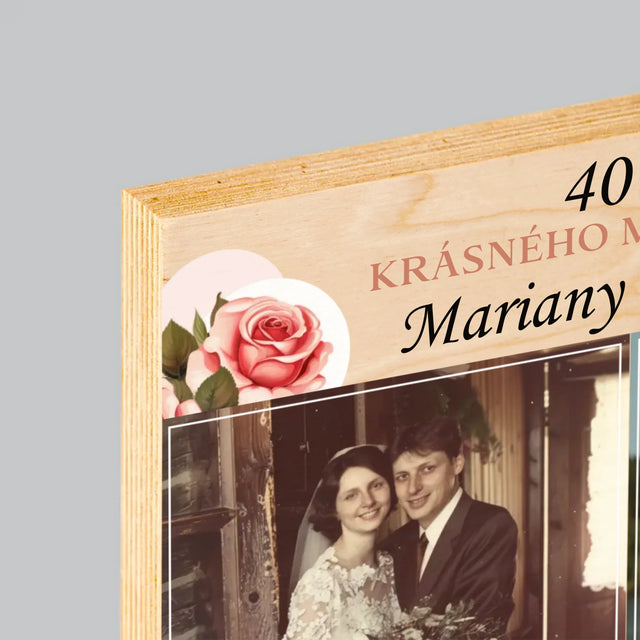 Fotokoláž: Společné Roky - Tisk Na Dřevo