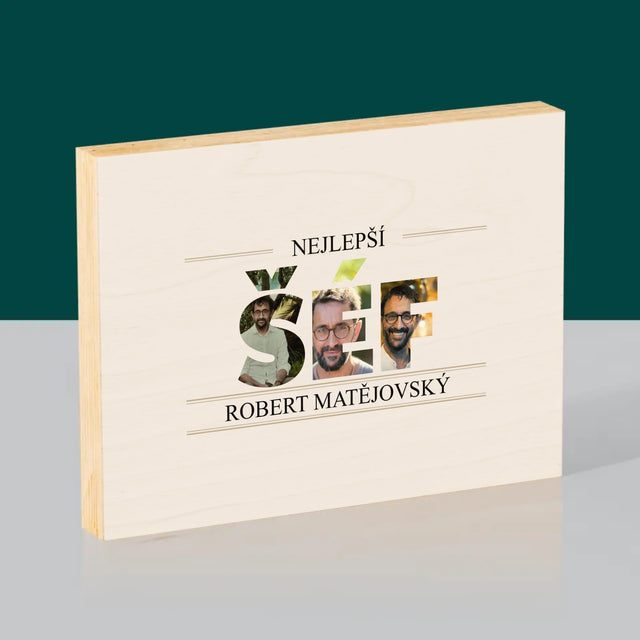 Slovo Z Fotek: Nejlepší Šéf 2 - Tisk Na Dřevo