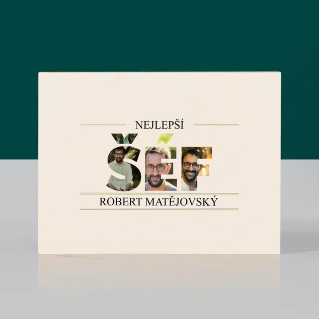 Slovo Z Fotek: Nejlepší Šéf 2 - Tisk Na Dřevo