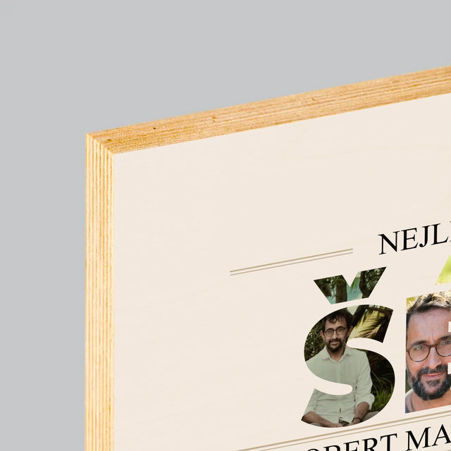 Slovo Z Fotek: Nejlepší Šéf 2 - Tisk Na Dřevo