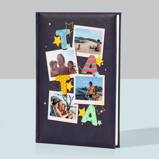 Fotokoláž: Písmenka Táta - Zápisník