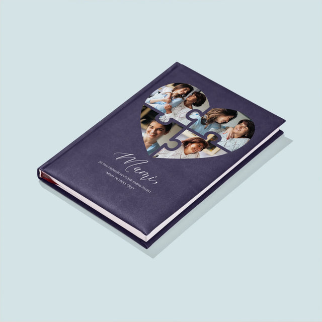 Fotokoláž: Puzzle Srdce Pro Mámu - Zápisník