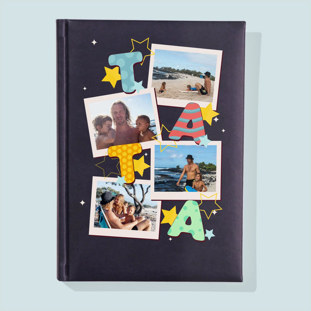 Fotokoláž: Písmenka Táta - Zápisník