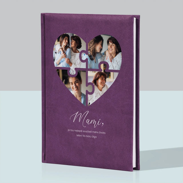 Fotokoláž: Puzzle Srdce Pro Mámu - Zápisník
